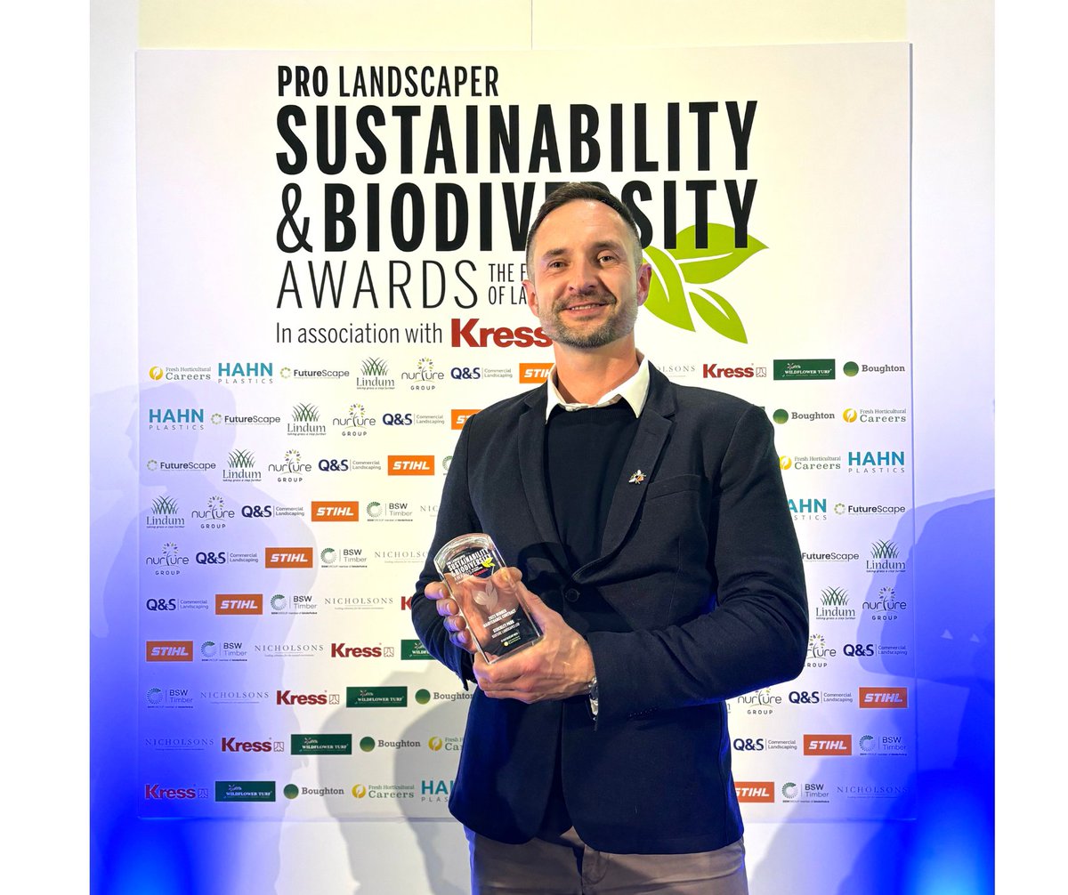 Alongside @nurturegroup_uk, SPECL attended the @ProLandscaperUK Sustainability & Biodiversity Awards. The awards recognise companies and projects actively contributing to a sustainable future. With 40+ contenders, Stockley were delighted to win the Maintenance Contract category!