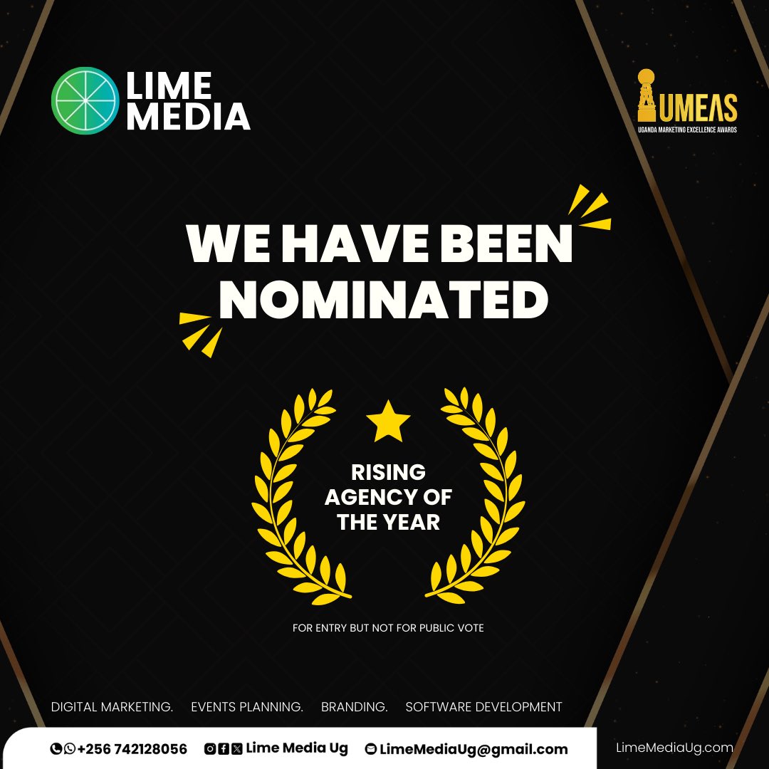 We have been nominated in the Uganda Marketing Excellence Awards 2023.