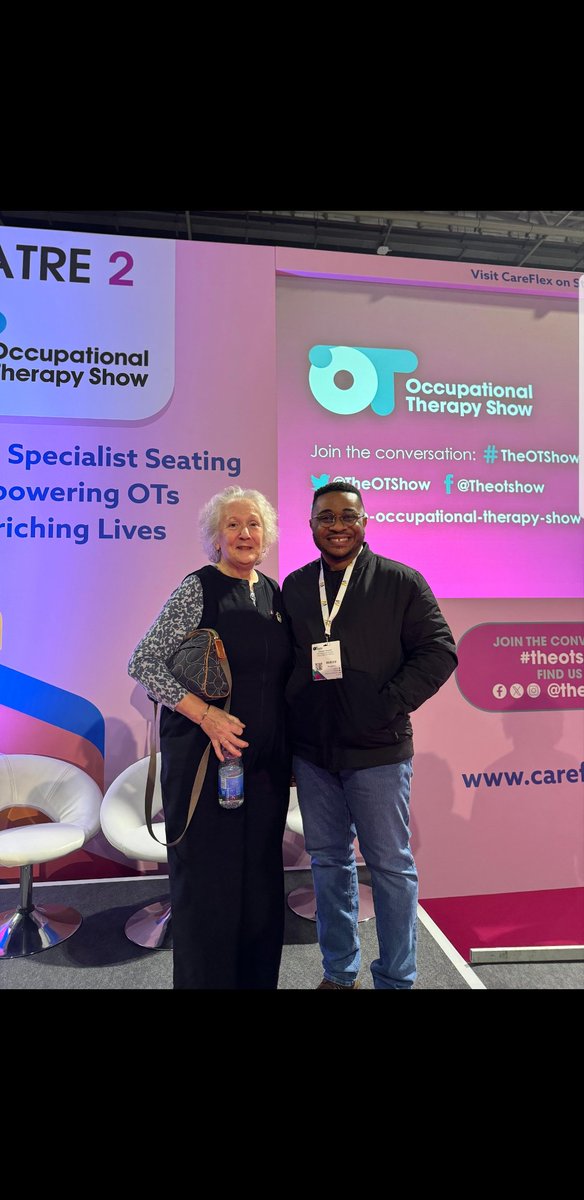 It was both engaging and encouraging as an occupational therapy student to listen to and finally meet @OTinretirement ,chair of the Elizabeth Casson Trust @ElizabethCasso1 at the just concluded @TheOTShow . #OT2023 #TheOTShow
