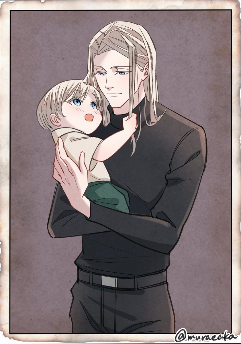 muraeaka's tweet photo. Father and son recreated their throwback photo😊
(Lucius &amp; Draco Malfoy) https://t.co/ab749RqQKS