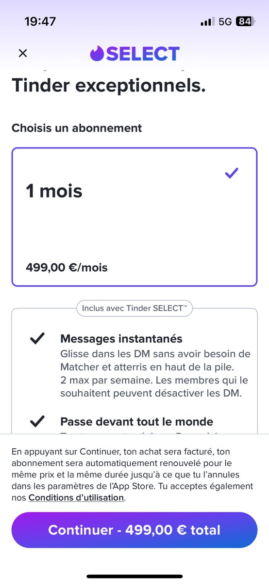 blvckdixk3's tweet photo. Mdrrr tinder ils ont besoin de sous ou quoi ? 🤣🤣🤣

1 mois d’abonnement 500€ tout ça pour les forceurs  
#tinder #select #france https://t.co/auil1DoklA