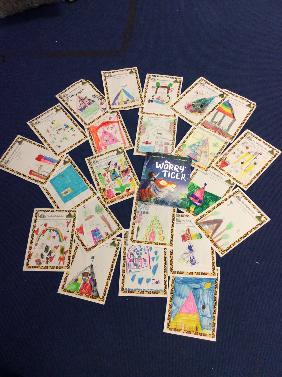 BoghallPSch's tweet image. P3 have enjoyed reading The Worry Tiger from our #readwritecount bags. We used it as our inspiration for creating our own dens during our Family Learning afternoon and also to help us write about our senses which we linked to the theme of the jungle.