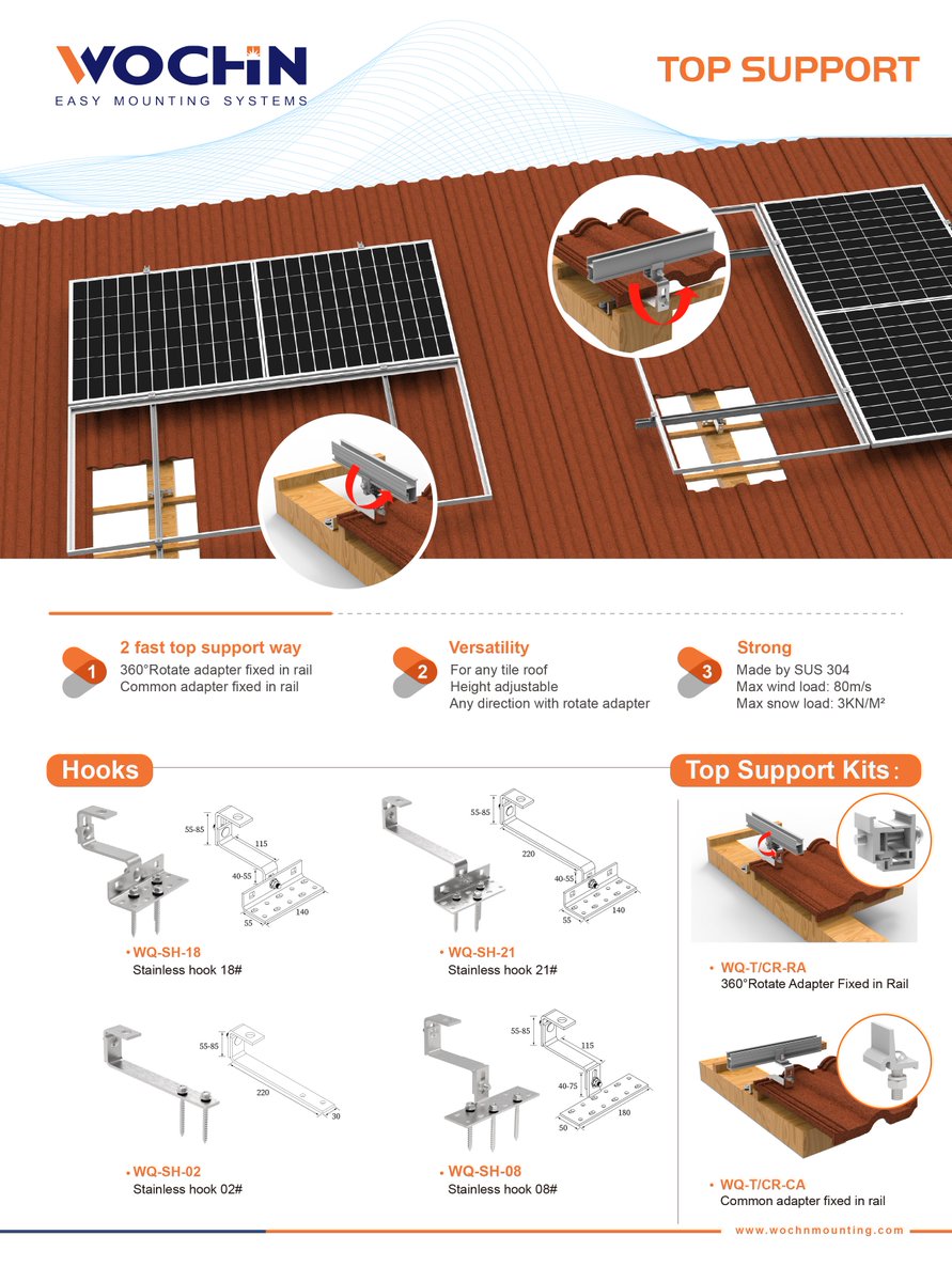 WochnEurope's tweet photo. #WOCHN Top support hook-- Unlimited Direction to your SS hooks for solar install
+++++
https://t.co/eWddByhML4

#TileRoof #TileRoofHook,#AluminiumHook,
#StainlessTileRoofHook #TileRoofSolarSystem
#PitchRoofSolarMounting #Solar #SolarMounting
#SolarRacking #SolarEnergy https://t.co/EZ1BhI4XUd