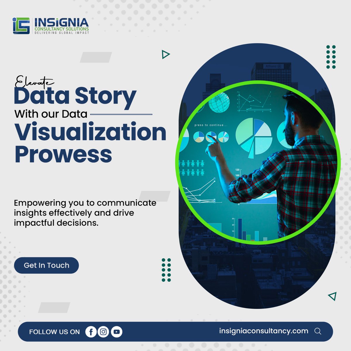 Transform raw data into compelling narratives with our Data Visualization expertise. Unleash the power of visual storytelling to communicate insights that resonate and drive informed decision-making.

#DataVisualization #Data #datavisual #DataService #itsupport #techcompany