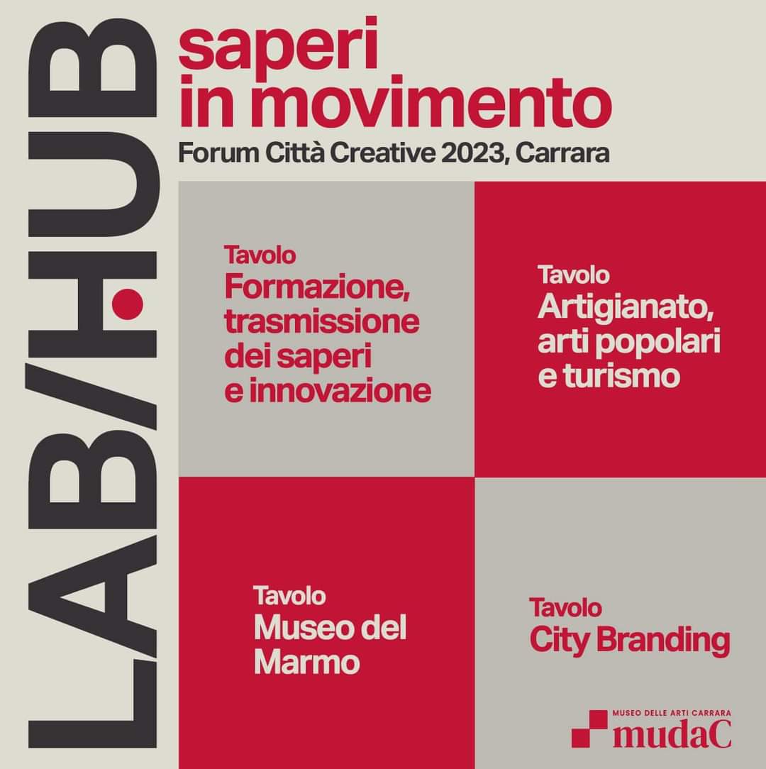 FabCreativa's tweet photo. Fabriano Citta' Creativ interviene oggi al MudaC in #Carrara, al Forum LAB/HUB Saperi in movimento. Esperienze, testimonianze delle Citta' Creative Italiane, la realta' di Carrara che relaziona le sue attivita' e progettualita', vari i tavoli di lavoro. https://t.co/CAaGAdhept
