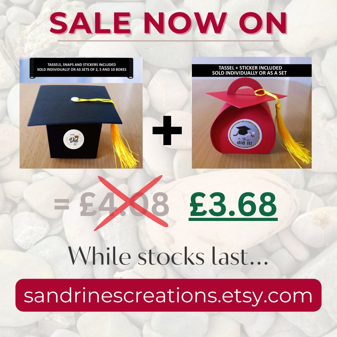 Offer ends Sunday midnight ⏱️
#blackfrid#salenow #blackfridaydeals #multibuydeal #BlackFriday  #shopsmall  #shoplocaluk #graduation2023 #graduatetogether #graduategiftideas #graduationgift #graduationgiftideas #graduationgiftbox #GiftBetter  #sandrinescreations1