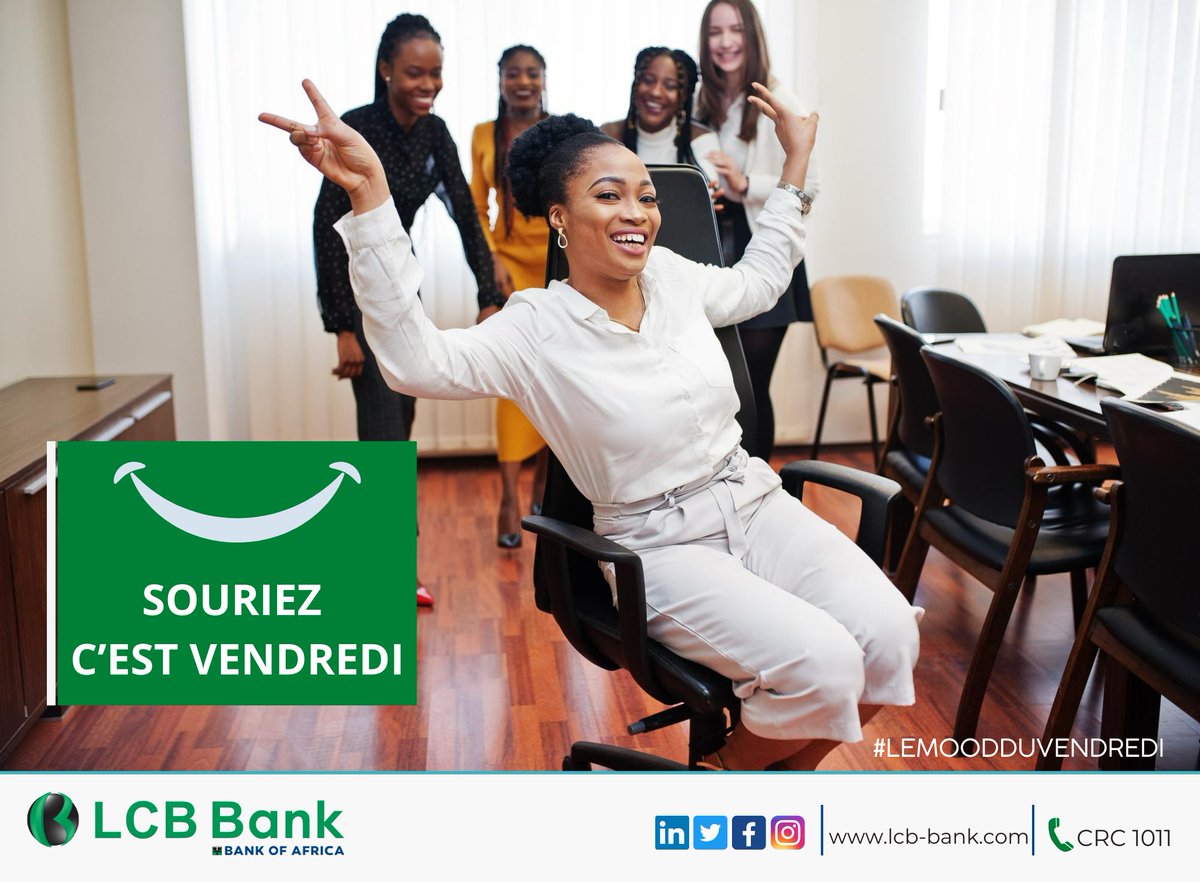 LCB Bank vous souhaite un excellent vendredi.

#LCBBank #Moodduvendredi
