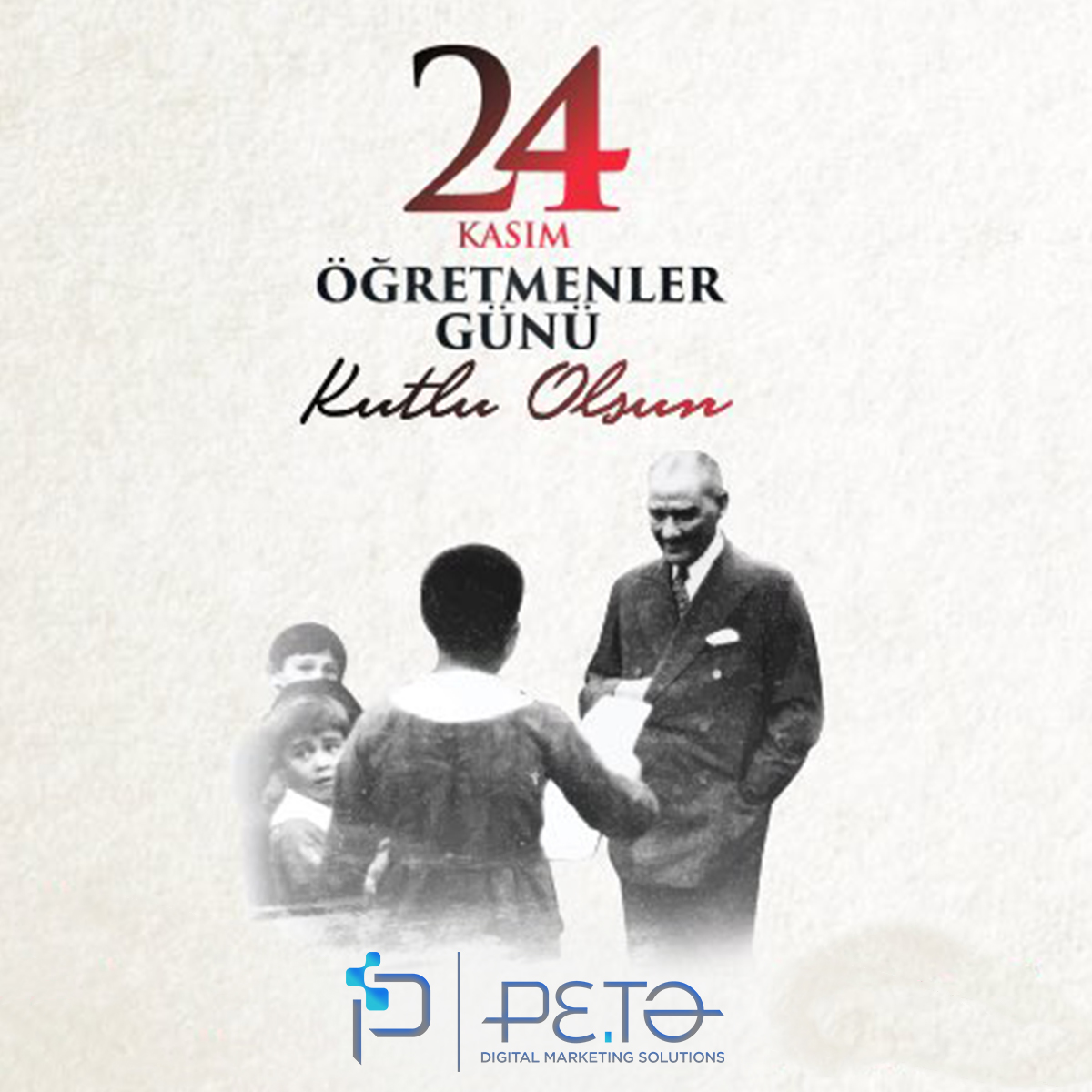 Bütün öğretmenlerimizin 24 Kasım Öğretmenler Günü kutlu olsun 🌸 ❤️ 🎊 
🌍 petadijital.com 
📞 0 212 909 9 782
#24KasımÖğretmenlerGünü #petadijital #digitaladvertising #dijitalpazarlama #socialmediamarketing #DigitalMarketingStrategy #marketingagency #dijitalreklam