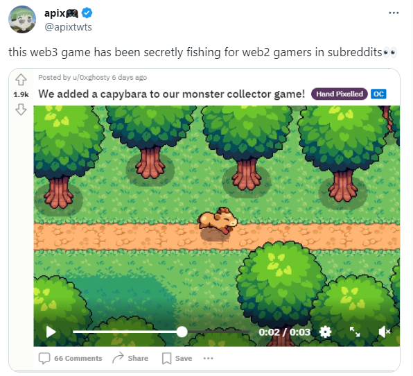 apixtwts's tweet photo. Dingaling and Underground whales swepped the Defimons apartments from .04 to .1
floor is basically non existent now
sleeper pick for the future?
they've also been fishing for players on subreddits lately https://t.co/gzP95sqNF2