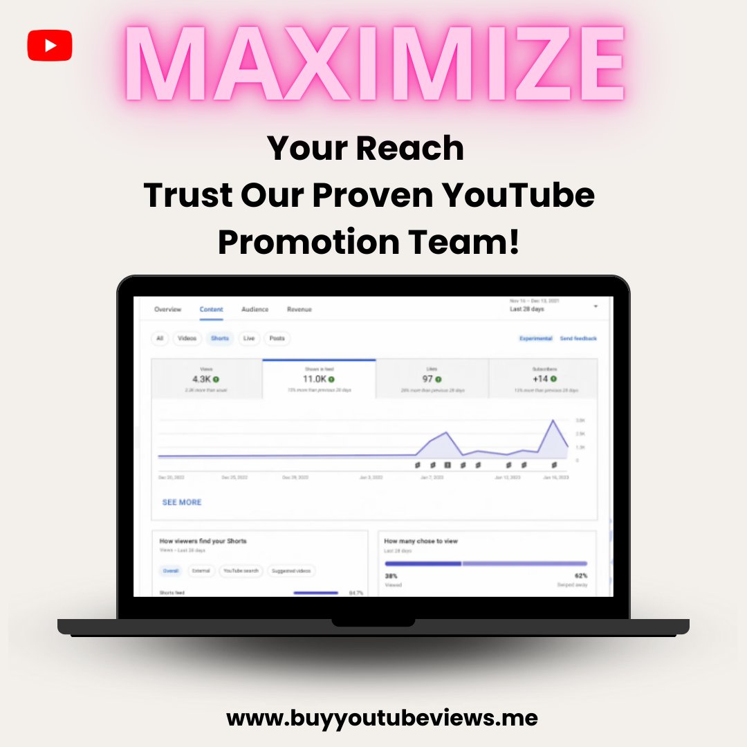 buyytv's tweet image. 🔥 Supercharge your YouTube presence with our expert promotion! Reach new heights, gain subscribers, and conquer the algorithm! 📷
#YouTubePromo #ChannelGrowth #PromoMasters #EngageAudiences #DigitalSuccess #ViralContent #PromotionGame #BoostYourBrand