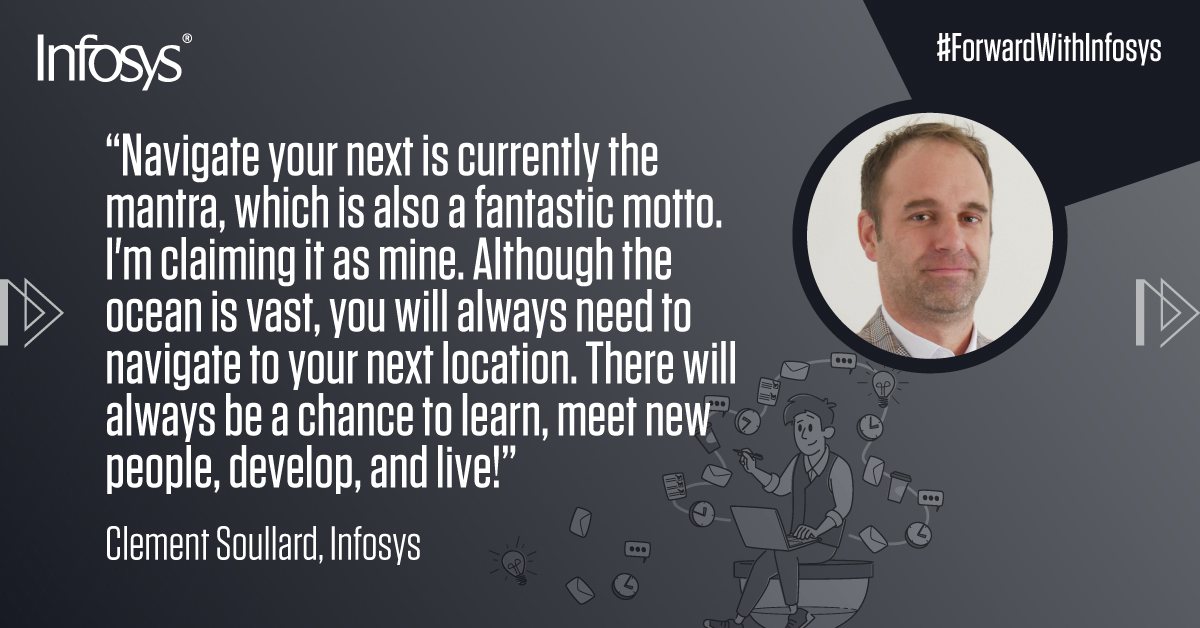 InfosysEurope's tweet image. We couldn&apos;t agree more with Clement, who feels empowered to navigate his next here at Infosys. Here’s to navigating your next with us! 
infy.com/3MF9j6I
#ThisIsInfosys #ForwardwithInfosys