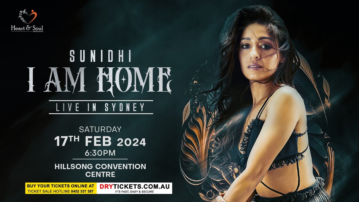 DryTickets's tweet photo. #SYDNEY ๐ต Get ready for an unforgettable evening with #SunidhiChauhan #SunidhiChauhanLive #LiveInConcert, taking place at the prestigious Hillsong
Saturday 17th February 2024.
Tickets at
https://t.co/Rn5zKcR0wM
#HeartandSoulProductions #DryTickets #FameEvents https://t.co/wyMyfdOeUX
