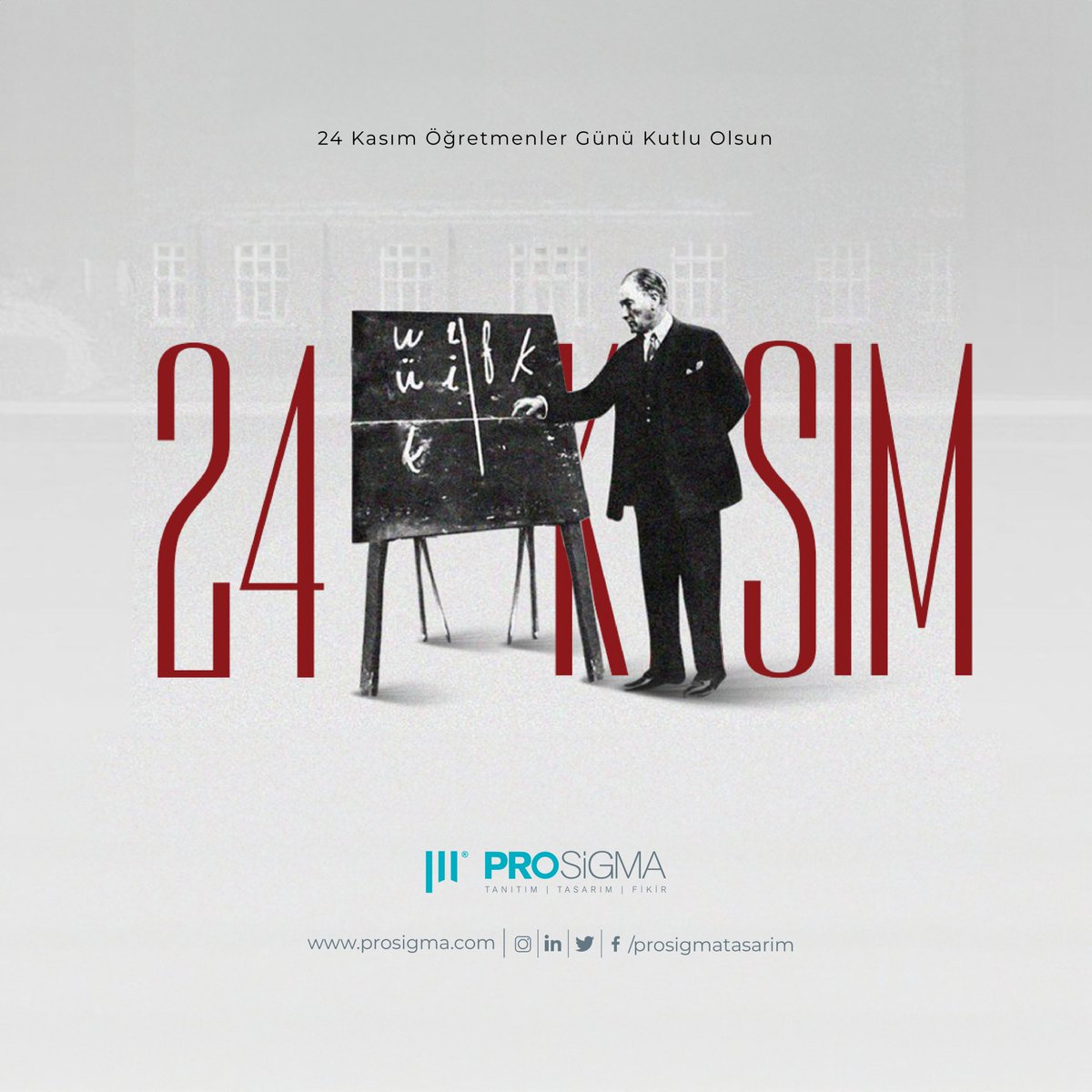 24 Kasım Öğretmenler Günü Kutlu Olsun!

#24KasımÖğretmenlerGünü #Öğretmenler #GeleceğimizinMimarları #SaygıDeğerÖğretmenlerimiz #prosigma #prosigmatasarim
