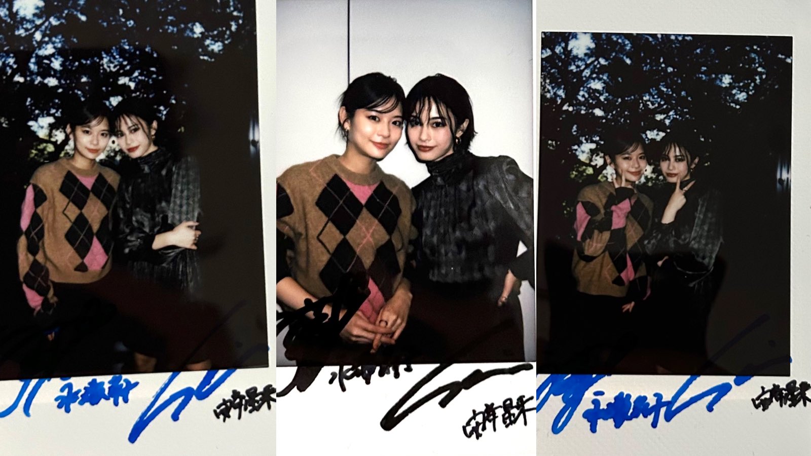 安斉星来＆永瀬莉子　直筆サイン入りチェキ 安斉星来＆永瀬莉子直筆サイン入りチェキ