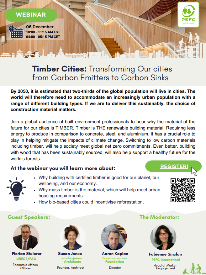 Join us on 6 December at 16:00 CET for a ground-breaking webinar on Timber Cities. Engage with industry experts, explore sustainable urban solutions, and be part of the conversation. Ready to shape the future? Register now 👉 treee.es/TimbCitSoME #TimberCities #CLT