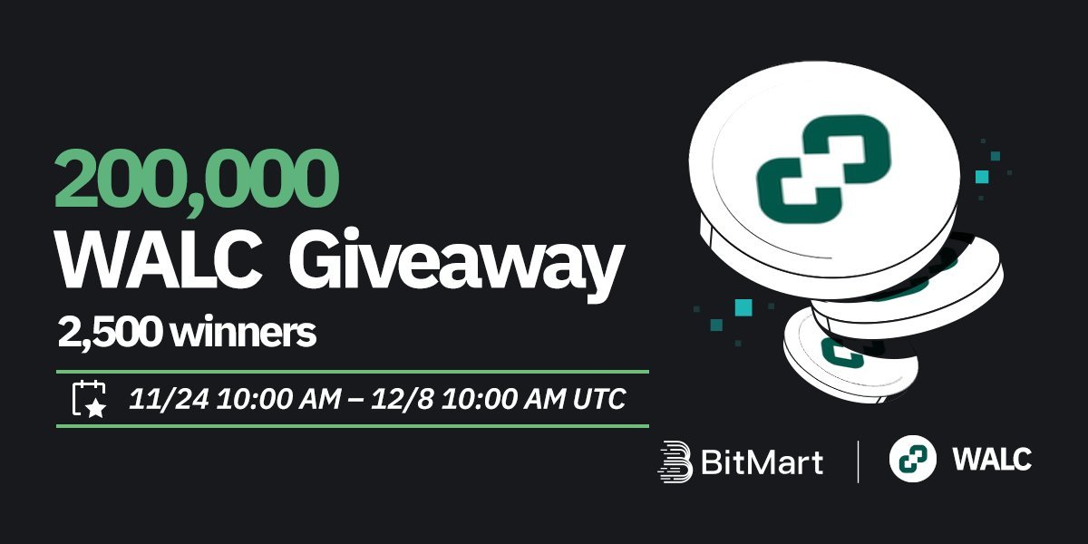 BitMart Research|$BMX HODLer (@bitmartresearch) on Twitter photo 🌟 #BitMart X #WALC #Airdrop 🌟
1⃣Follow <a href="/BitMartExchange/">BitMart</a> & <a href="/BitMartResearch/">BitMart Research|$BMX HODLer</a>& <a href="/WALCOfficial/">WALC_Official</a>
2⃣Join t.me/BitMartExchange & t.me/BitMartExchang…& t.me/walcofficial
3⃣RT & Tag 3 frds & Like
4⃣Fill in forms.gle/nKqwAjYu4HXbNK…
🎁 2,500 winners / 200,000 $WALC
Register 👉 🌟 #BitMart X #WALC #Airdrop 🌟
1⃣Follow <a href="/BitMartExchange/">BitMart</a> & <a href="/BitMartResearch/">BitMart Research|$BMX HODLer</a>& <a href="/WALCOfficial/">WALC_Official</a>
2⃣Join t.me/BitMartExchange & t.me/BitMartExchang…& t.me/walcofficial
3⃣RT & Tag 3 frds & Like
4⃣Fill in forms.gle/nKqwAjYu4HXbNK…
🎁 2,500 winners / 200,000 $WALC
Register 👉
