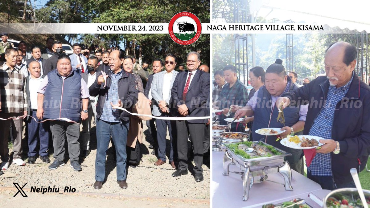 Held a review meeting at Naga Heritage Village Kisama, for the upcoming #HornbillFestival2023. Also, inaugurated a two-day food and music festival as a ‘Prelude to Hornbill Festival’ at imagi.LAND, Kisama.