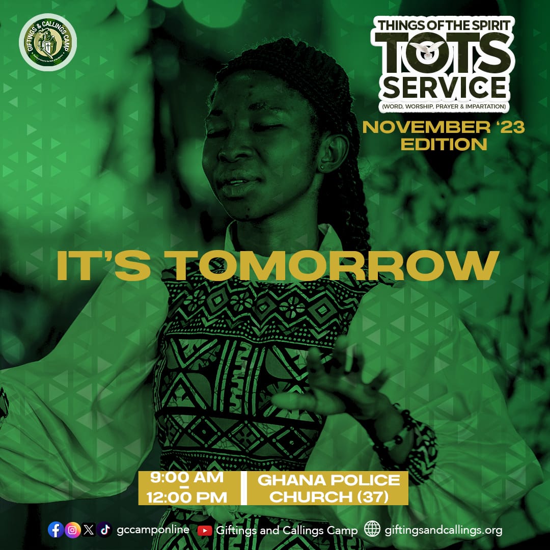 gccamponline's tweet photo. The NOVEMBER 2023 edition of TOTS service is TOMORROW!🔥🔥🔥

Invite everyone you know🤗 See you there!👍
#november
#tots2023
#gccamp
#gccamp2023 https://t.co/kTDIfEO925