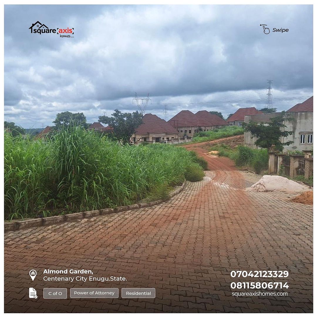 Squareaxishomes's tweet photo. 500Sqm Residential [Bungalow Basement Plot] in Almond Garden, Centenary City, Enugu State 
Title: C of O &amp; Power of Attorney 
Selling @ 35M

#squareaxis #land #new #properties #housing #house #realestate #realestateagent #enugu #042 #properties #properttinvesting #investment https://t.co/YKRpi4zVvX