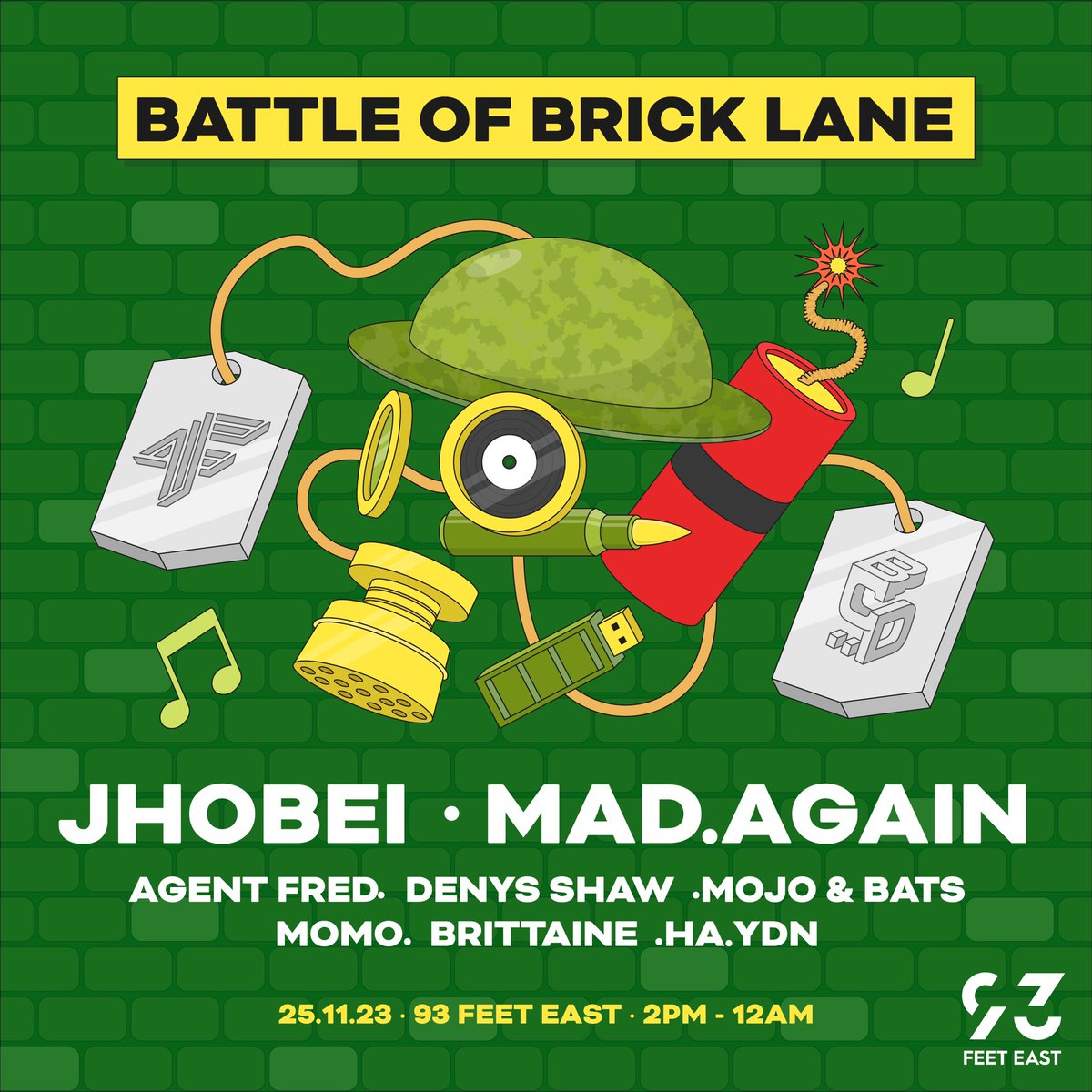 90% SOLD OUT!🎟️

The troops are piling in for tomorrows Battle Of Brick Lane, are you joining the fight?🪖

Tickets are on FINAL RELEASE - link in bio.