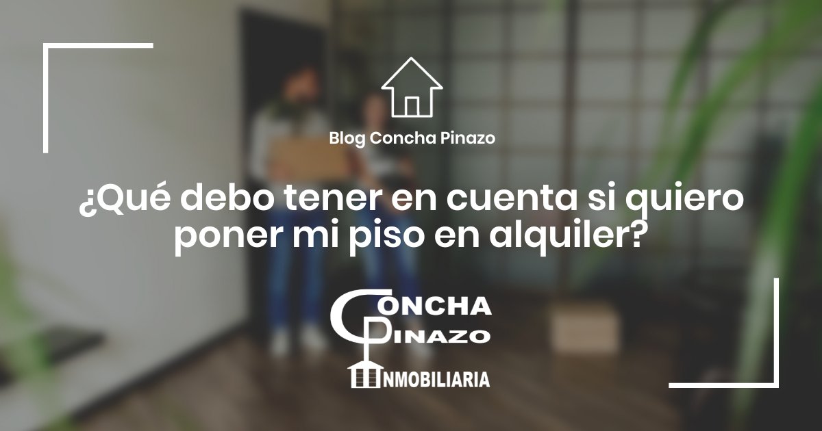 👉 ¿Estás pensando en poner en alquiler tu piso? ¡Nuestro último blog te interesa!

En este artículo hablamos de algunos aspectos a tener en cuenta antes de tomar la decisión de poner en alquiler nuestra vivienda 👇

🗞 conchapinazo.com/blog/que-debo-…

#Paterna #Alquiler #AlquilerPaterna