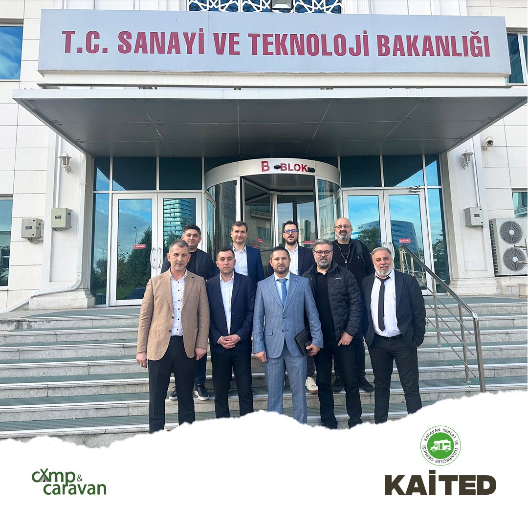 camp_caravan's tweet photo. Türkiye, karavan sektöründe öncü bir ülke olma hedefine bir adım daha yaklaşıyor! KAİTED, Sanayi ve Teknoloji Bakanlığı'nı ziyaret etti. Sektörün gelişimi için gerekli desteklerin sağlanmasına yönelik ortak çalışmalar yürütülmesi kararlaştırıldı. 💼🔧 https://t.co/gtDi1a2OV9