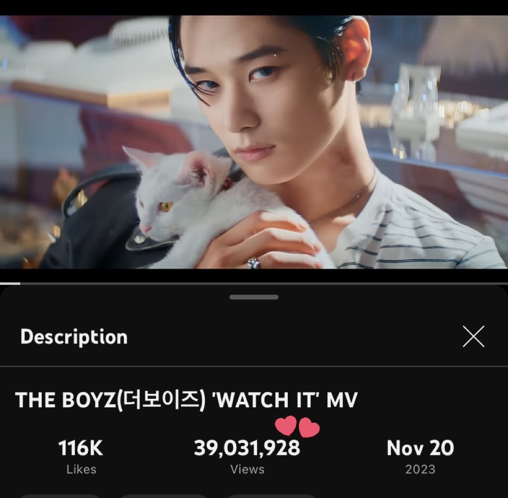 kimsunwoorld's tweet photo. 'WATCH IT' REACHED 39M VIEWS!🎉

'MAVERICK'                            'WATCH IT'
2 years ago                              3 days ago
'WHISPER'                              39M VIEWS
1 year ago
39M VIEWS https://t.co/PHBZy4Ptye