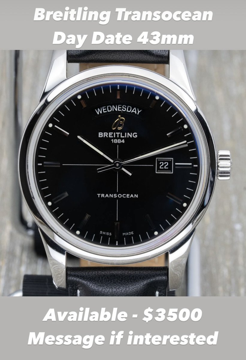 DiscerningTime's tweet photo. Two watch deals just in time for #BlackFriday. @Breitling Transocean Day-Date &amp;  @OMEGA Seamaster Planet Ocean Chrono. Both preowned with boxes and papers. These would make great holiday presents for the special someone in your life. #luxurywatch #sale #watches https://t.co/u6CAkNsGGe