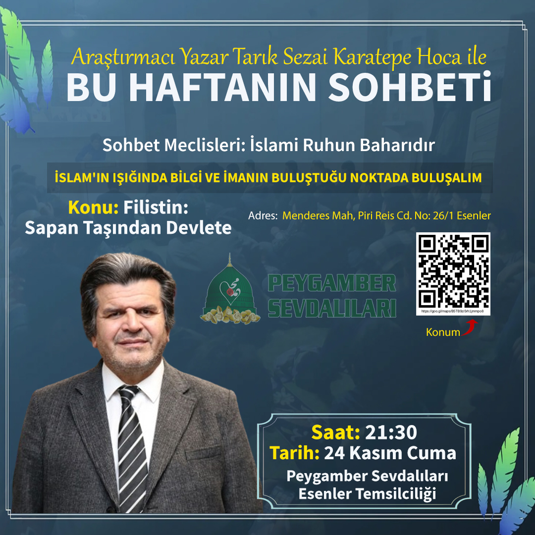 Esenler'in tüm sakinlerini, derneğimizin düzenleyeceği Gazze konulu seminerimize davet ediyoruz. Bilgi ve dayanışma için bir araya gelme vakti! 🌐📷 #Esenler #Seminer #Davet