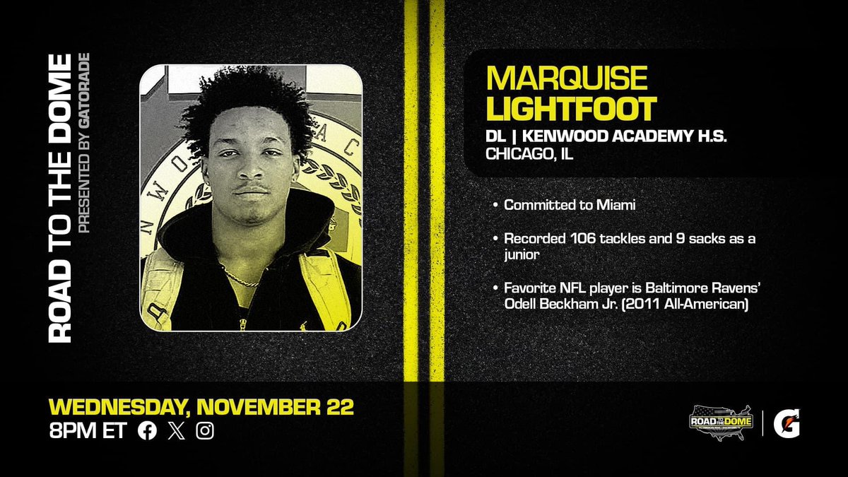 Congratulations to <a href="/KAHS_Football/">Kenwood Academy Football</a>’s @MarquiseL01 on being virtually presented his <a href="/AABonNBC/">Navy All-American Bowl</a> jersey.  Good luck young man in January’s contest on <a href="/NBCSports/">NBC Sports</a>.

<a href="/BroncoSociety/">Kenwood Academy</a>
<a href="/KenwoodSports/">Kenwood Academy Sports</a>

<a href="/CanesFootball/">Miami Hurricanes Football</a>

<a href="/CPLAthletics/">Chicago Public League Athletics</a>
<a href="/IHSFCA1/">IHSFCA</a>
<a href="/WeAreAFCA/">AFCA</a>

<a href="/mikeclarkpreps/">MikeClarkPreps</a>
<a href="/EDGYTIM/">Timothy “EDGYTIM” OHalloran</a>
<a href="/CoachBigPete/">Peter "Coach Big Pete" Leinweber</a>