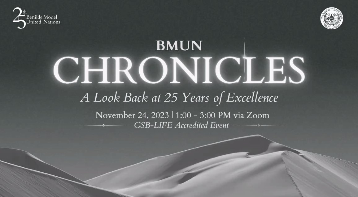BenildeMUN's tweet photo. π£NOW: 25th BMUN Chronicles now commences via ZOOM
Captions and Photos by: Ryzza Gadiano & Max Soliman
#BMUNChronicles
#25thBenildeMUN
#BMUNSilverChapter https://t.co/SQAif8KubY