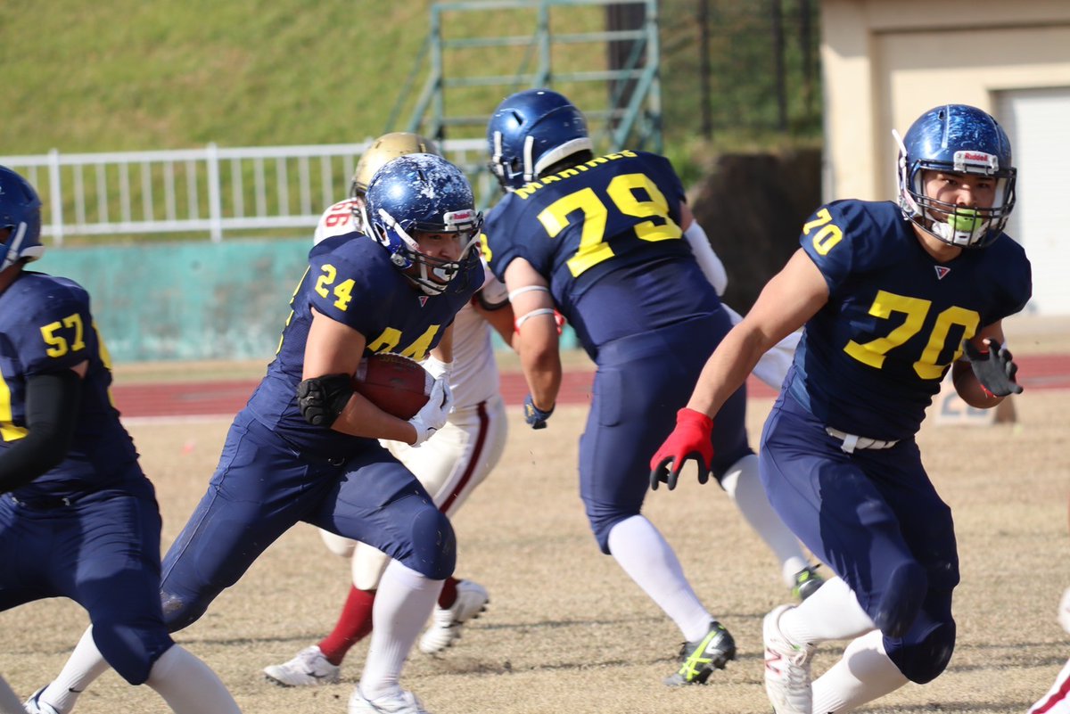 Marines20221's tweet photo. 【GAME RESULT】
長崎県立大学40-0宮崎大学
昨日の順位決定戦は勝利し、今シーズンは2部リーグ5位という結果で終えることとなりました。今シーズンも皆様の応援や支援により、ここまで来ることができました。誠にありがとうございます。↓↓
#アメフト
#長崎県立大学
#長県大 https://t.co/8FxKObrQSX