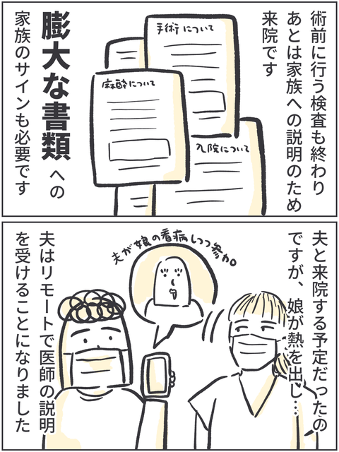 子宮全摘記録③
家族への術前説明。かなり時間を割いてゆっくり解説していただきました。 