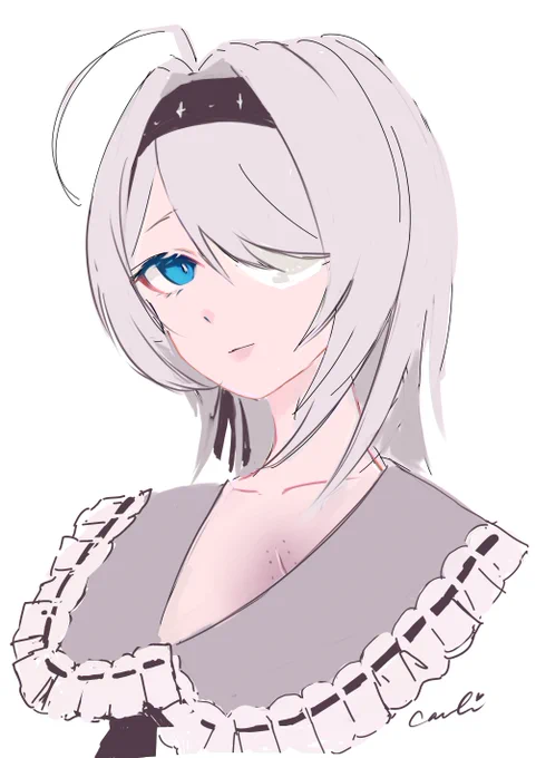 drew requests on stream to warm up... シセラ + 会長 #みかじ絵