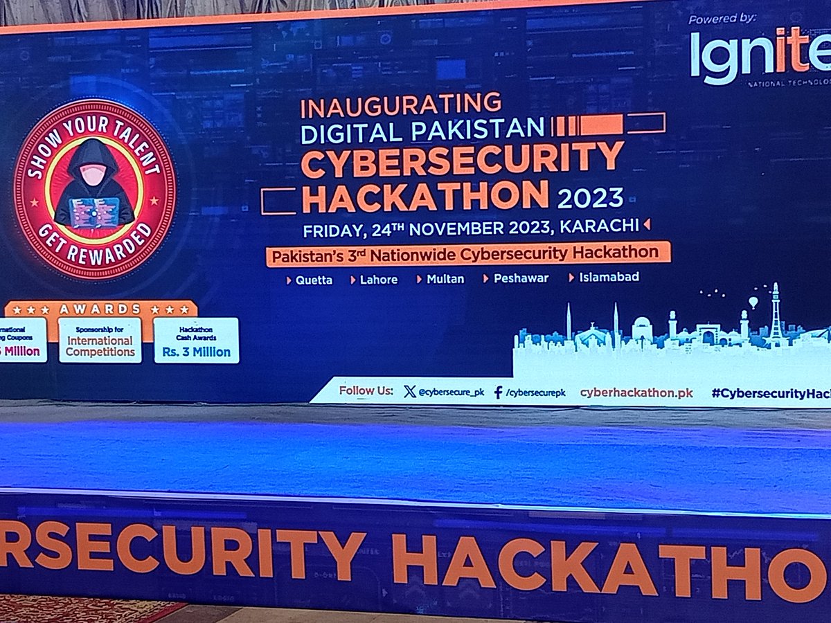 Muhammad__Aamir's tweet image. Digital Pakistan - Cyber Security Hackathon 2023 by @IgniteNTF and @MoitOfficial 

#DigitalPakistan #CybersecurityHackathon2023 #Hackathon2023