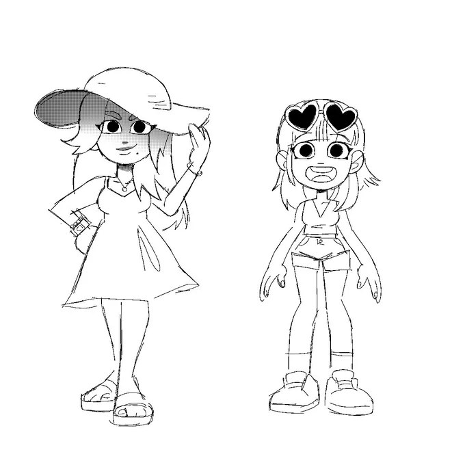 Tried drawing a few friends in the style lol its kinda muscle memory by now