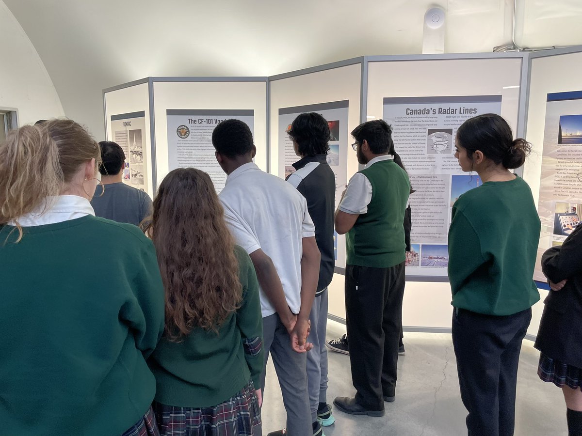 Social 30 students engaged in a guest speaker’s stories of Canadian involvement in the Cold War  at the Military Museum.