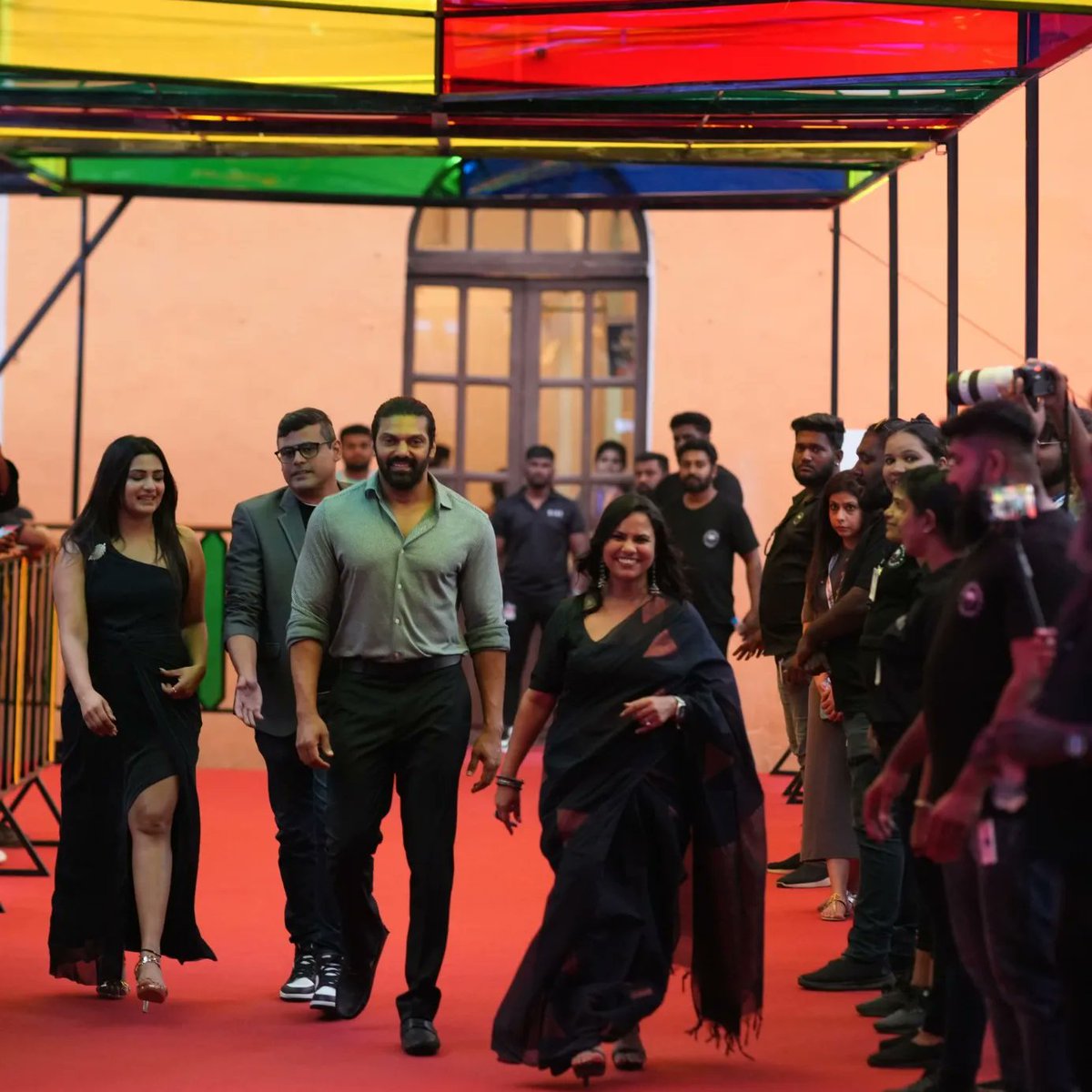 BeziqueStreams's tweet photo. A chill went down everyone’s spine as #TheVillageonPrime premiered at @IFFIGoa. The team walked the red carpet at the gala premiere along with Shri Prithul Kumar, Festival Director - IFFI.

#AparnaPurohit #divyapillai #prithulkumar #IFFI54 #Kollywood #tamilmovie #tamilcinema https://t.co/7iXNwWDwMe