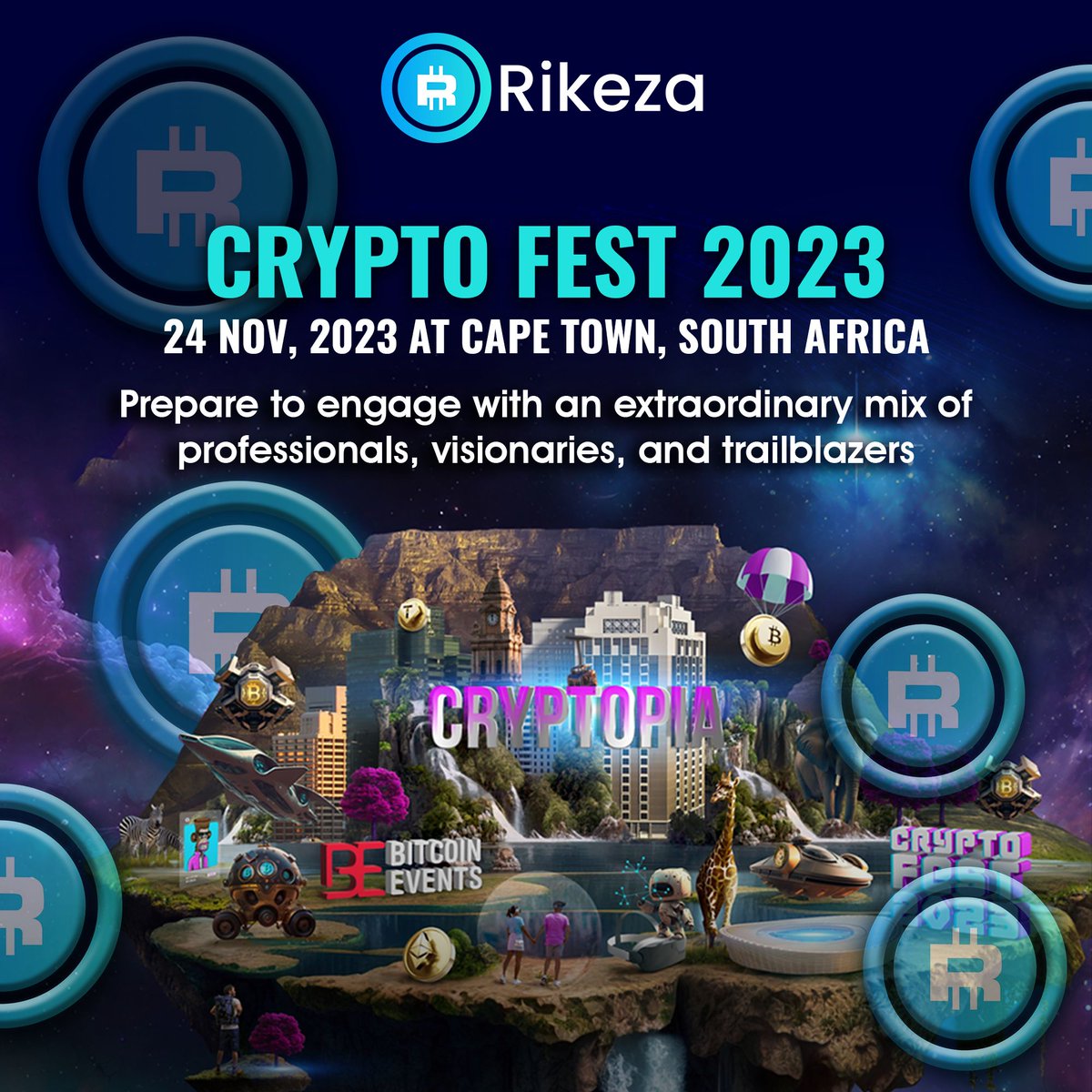 The future of finance is here, and it's happening today at Crypto Fest 2023 in Cape Town! Don't miss out on the excitement. 🌐💼 

#CryptoFest #CryptoEvent #CryptoRevolution #Cryptopia #InnovationUnleashed #CryptocurrencyEvent