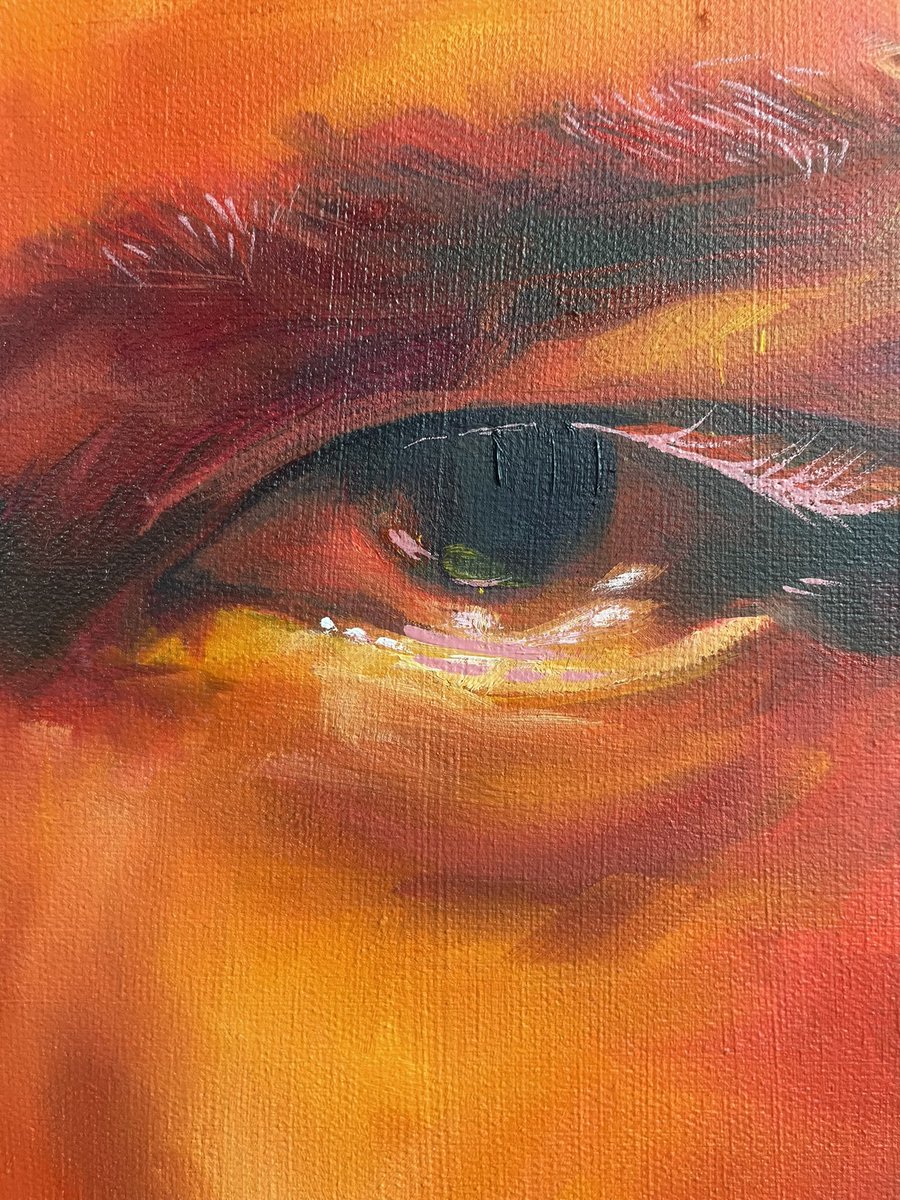 kaycassoo's tweet photo. ‘No sorries”, Acrylic and oil on canvas. ✨❤️ https://t.co/I8lDnwV69e