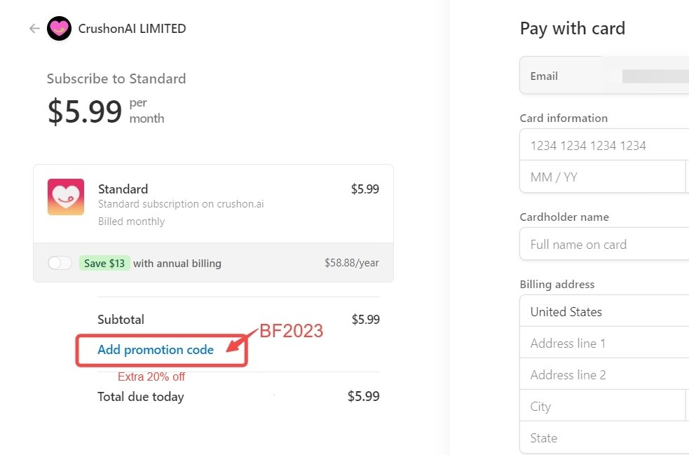 CrushonAI on X: &ldquo;Black Friday Discount! 🥳No-filter AIchat site 