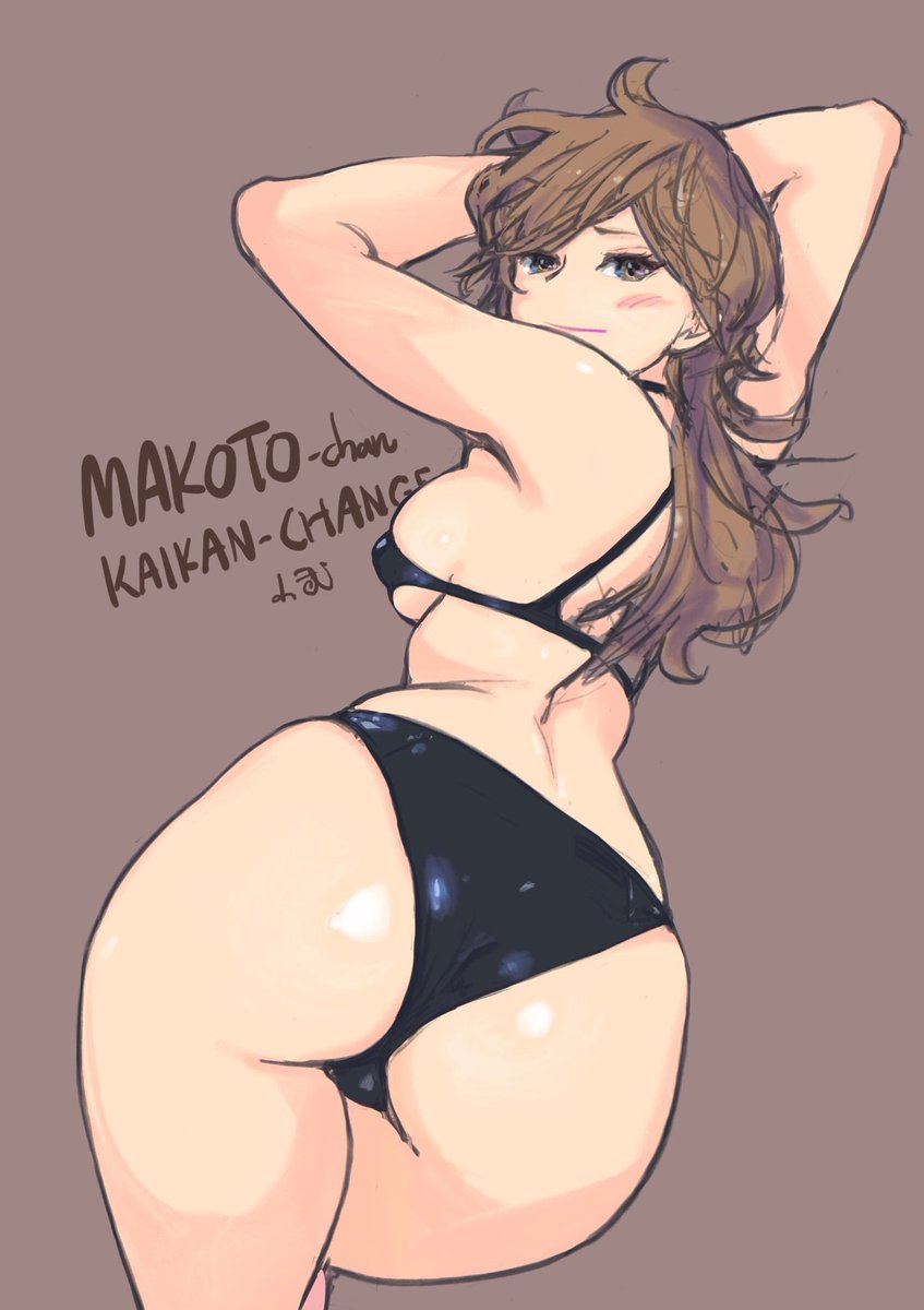 BLACK!!!フライデー第1弾。真琴ちゃん黒水着。 