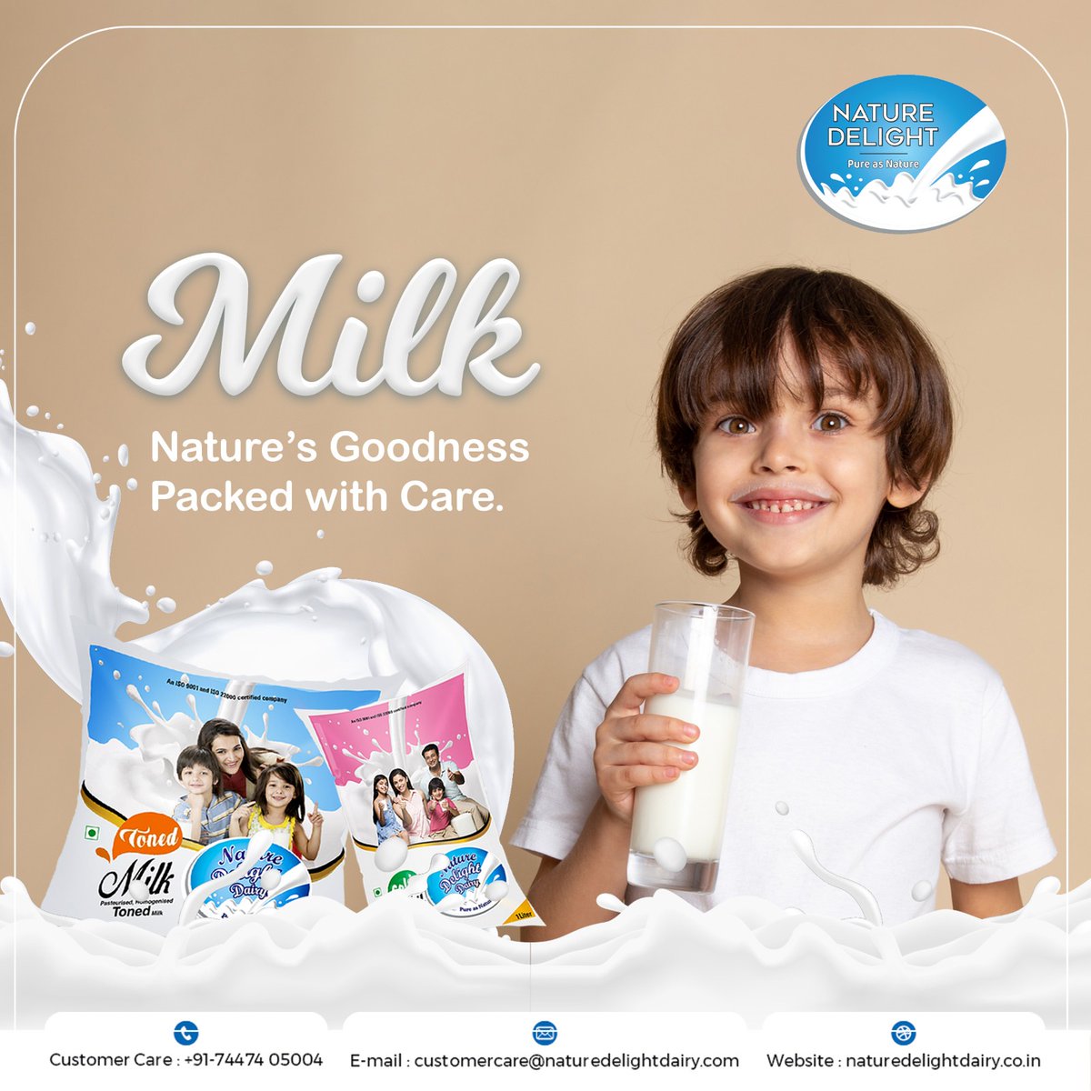 NatureDelightG1's tweet photo. 🥛 NATURE DELIGHT - Pure as Nature! 🌿

Indulge in nature's goodness with our pure milk, carefully packed to deliver the best!

Experience the pure essence of nature! 🐄✨

#NatureDelight #PureMilk #NatureGoodness #HealthyLiving https://t.co/LHcZzmDoSD