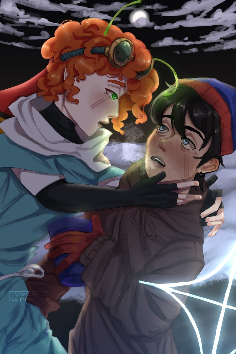 valentinyle's tweet image. it's stankite... style nation rise up 🔛🔝 !!! of course stan is flabbergasted 😁 and i had to embellish kite's outfit bc um... didn't want to draw a sock! 💚💙

#southpark #sptwt #spart #spstyle #spkyle #humankite #spstan