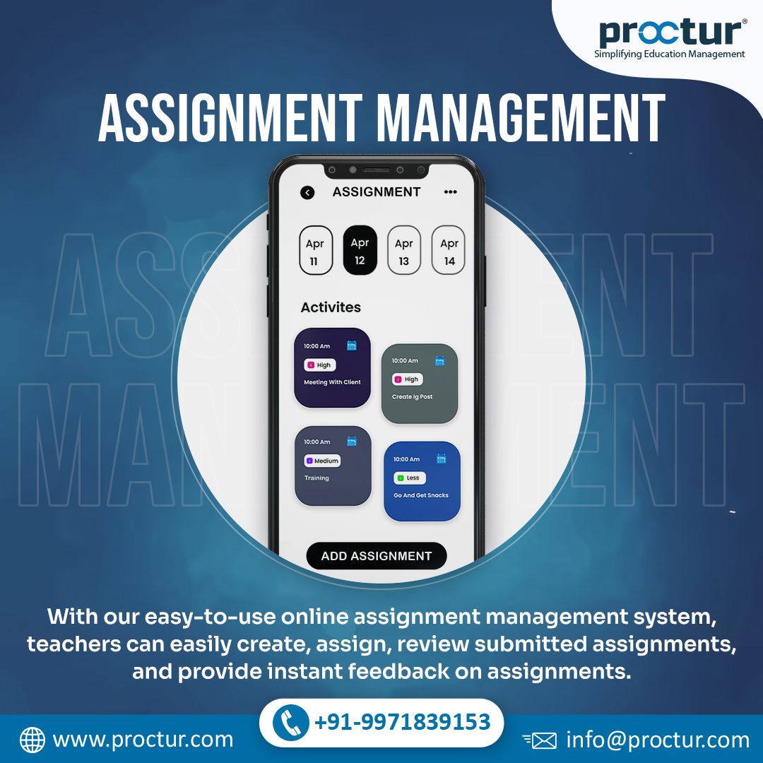proctur_in's tweet image. With our easy-to-use online assignment management system, teachers can easily create, assign, review submitted assignments, and provide instant feedback on assignments.
.
.
.
#assignment #assignmentmanagement #taskmanagement #assignmenttracker #assignmentsystem #proctur
