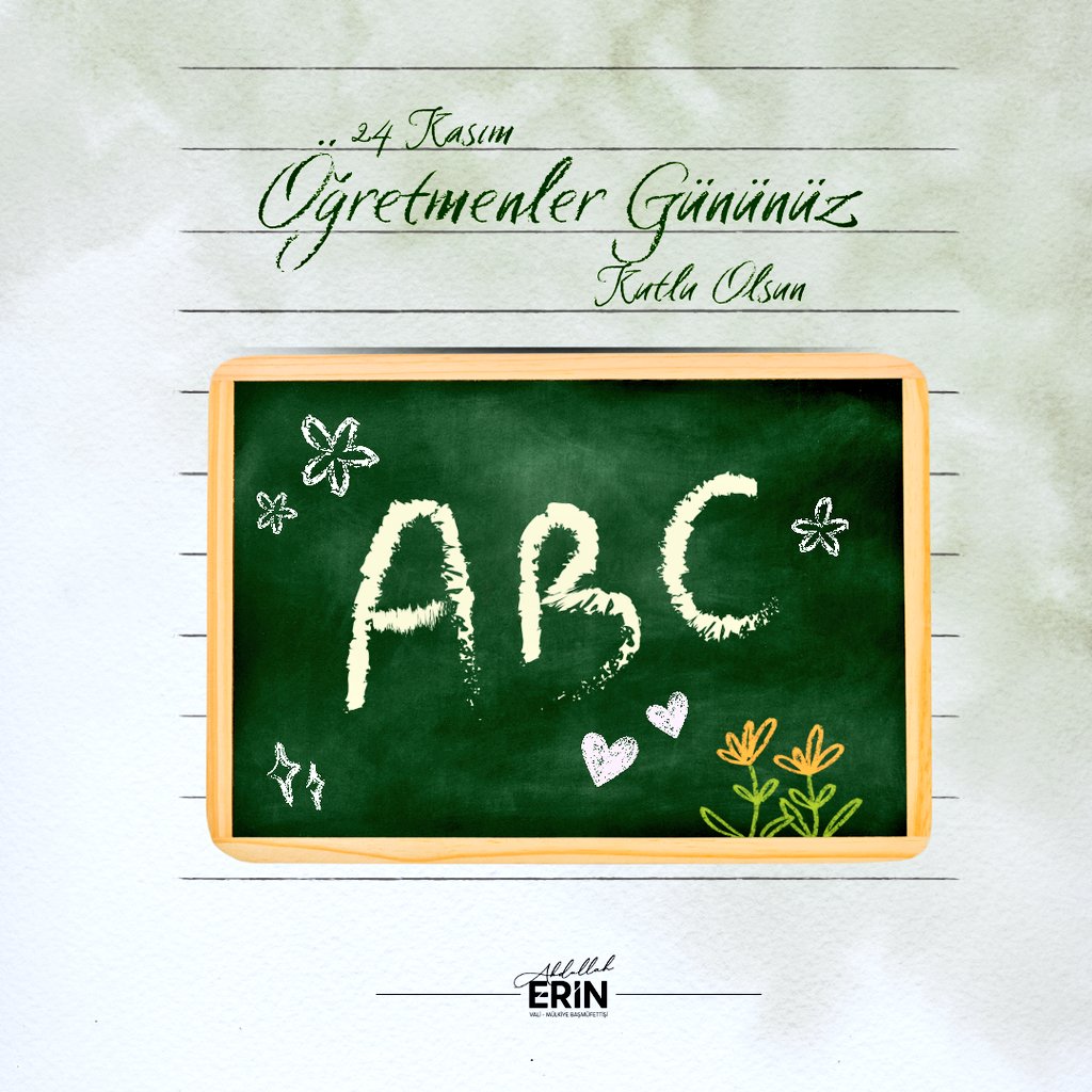 Gelecek nesilleri yetiştirmek gibi ağır bir sorumluluğu bulunan öğretmenlerimizin 24 Kasım Öğretmenler Gününü tebrik ediyorum. Bu özel günde şehit öğretmenlerimizi rahmet ve minnetle anıyor, görevi başındaki öğretmenlerimize başarı ve huzur diliyorum. #24Kasım