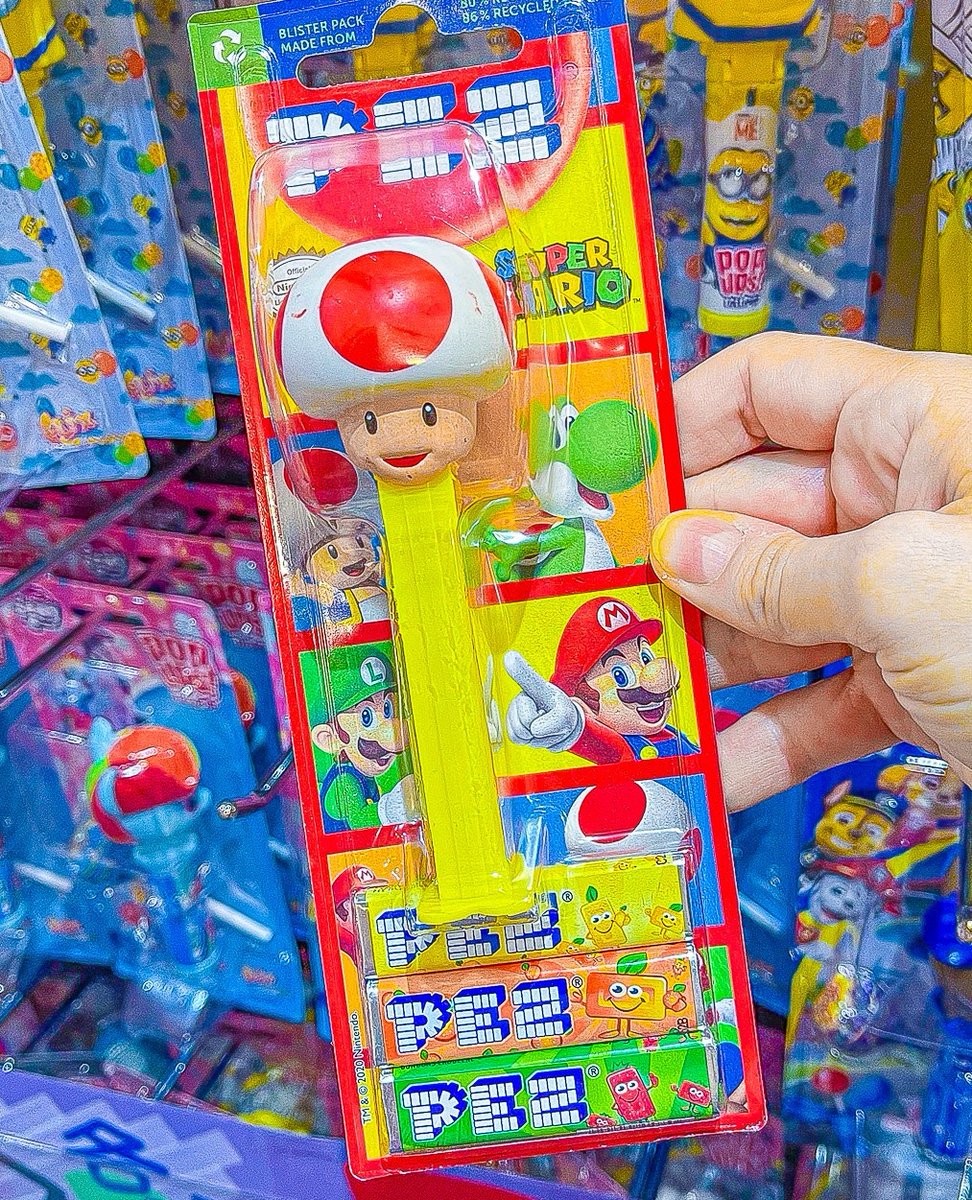 ☝️🆙 Today’s mood became 1-UP when we bumped into Mario &amp; his friends! 🧔🍄

#supermario #pez #pezcandy #supermariofan #nintendojapan #konbinifinds