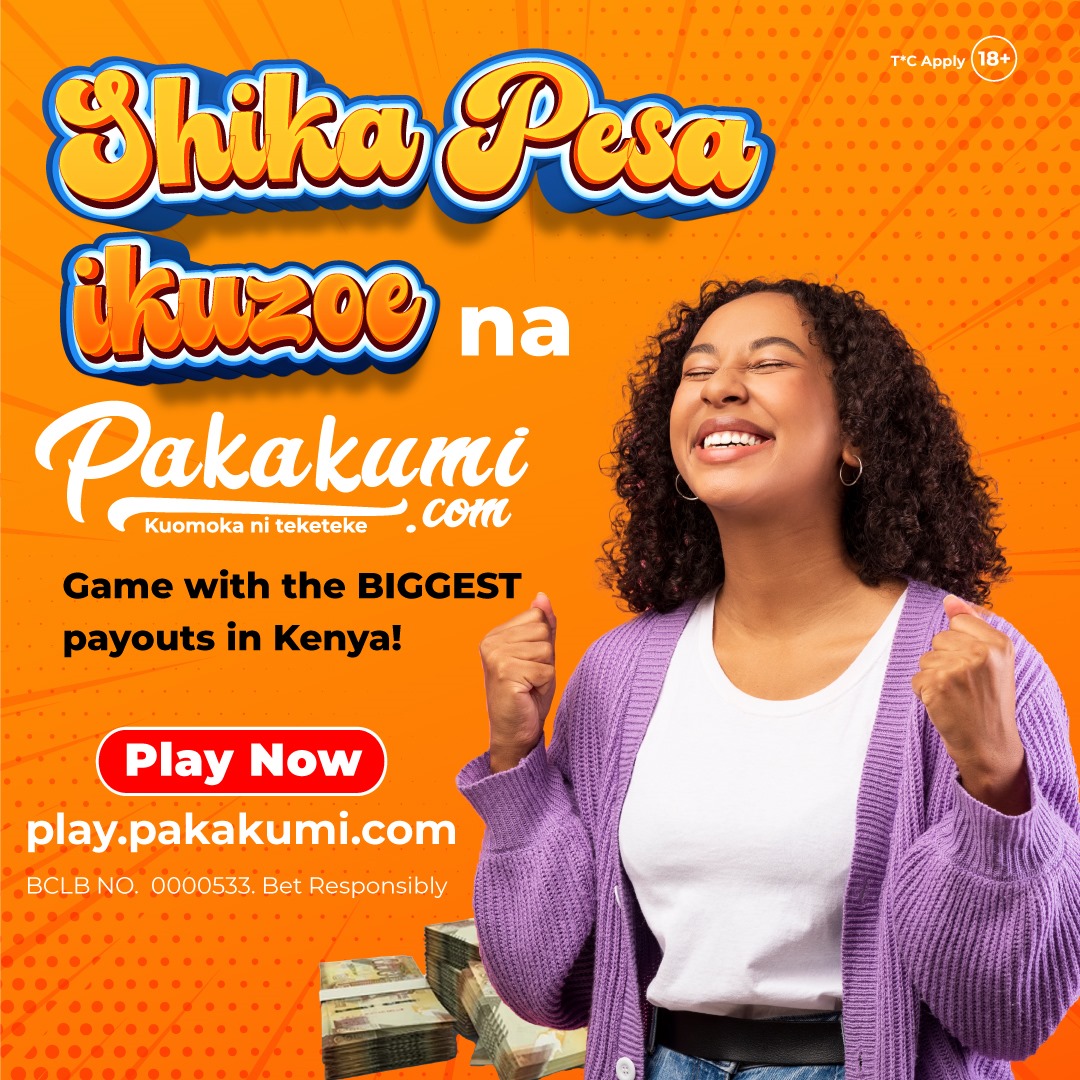 Aty umezubaa na hii economy?! Let's give you a way out with as less as 10 bob play Pakakumi & win upto 3000X your stake💰! Pakakumi inalipa, omoka teketeke🔥💯 Register on: play.pakakumi.com