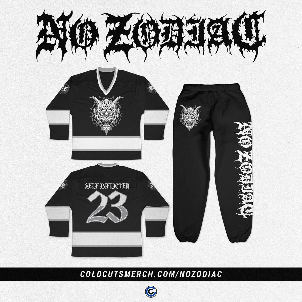 NO_ZODIAC's tweet image. Embroidered Hockey Jersey &amp;amp; Matching Sweats available now for Black Friday only on @coldcutsmerch