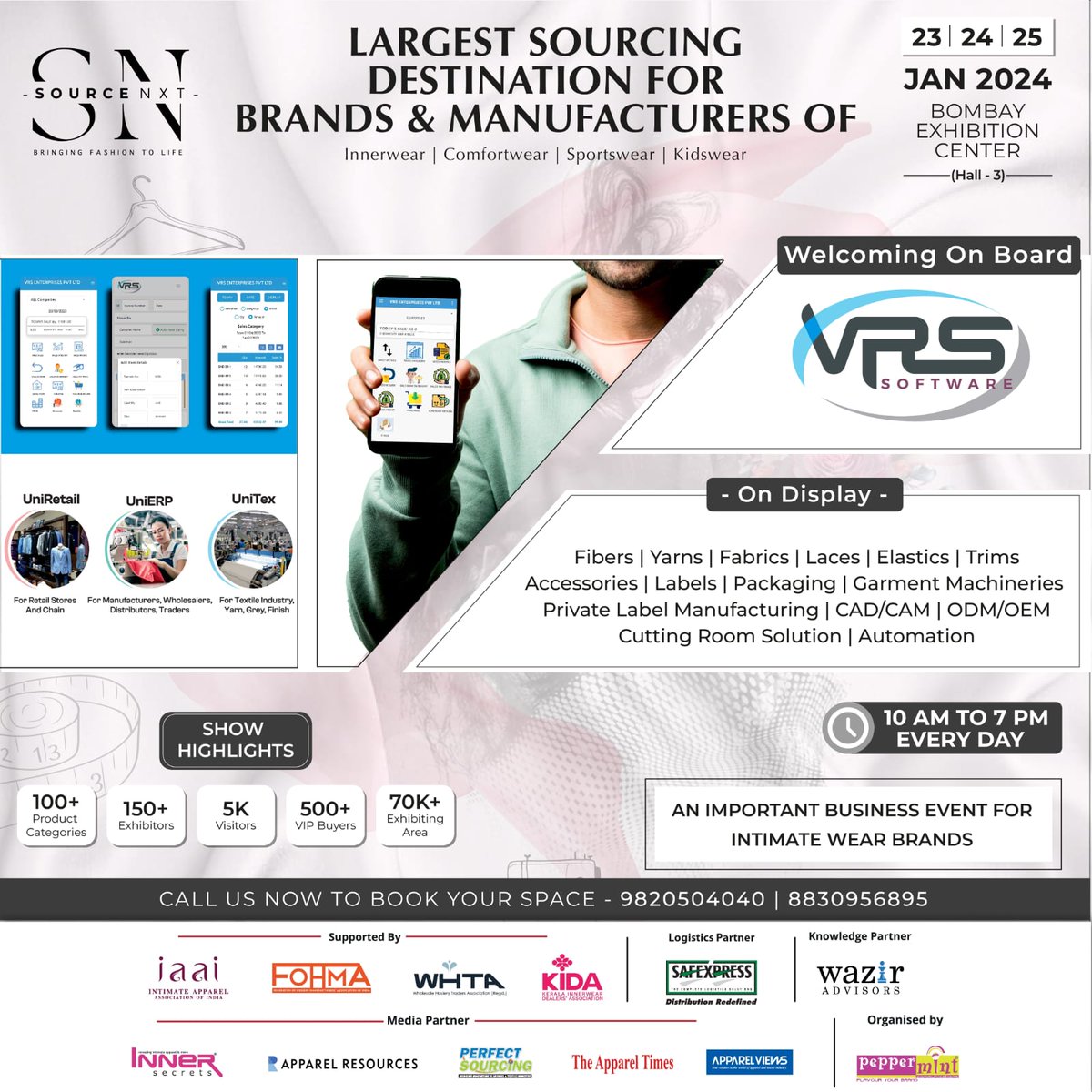 vrs_software's tweet image. Welcoming on Board
We officially invite you all 23'rd, 24'th and 25'th January-24 Exhibition Center Hall No-3

VRS Software 
Retail ERP &amp;amp; Distribution Software Providers in Mumbai
vrssoftwares.com
#bombayexhibitioncentre #UNIRetail #unierp #unitex #vrssoftware